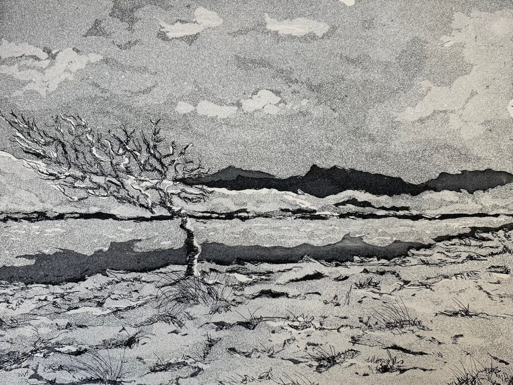 Second etching of the Isle of Mull by Szewska